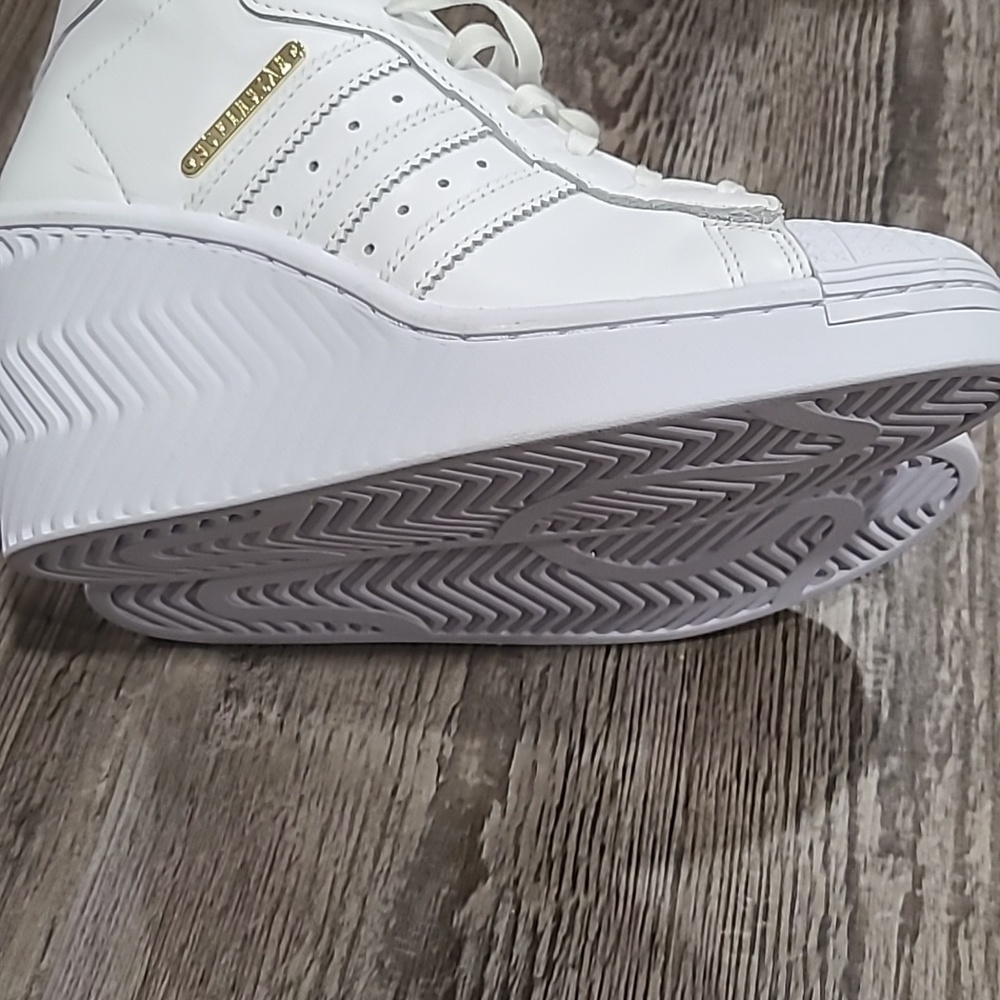 Adidas Superstar Ellure White Gold Metallic Size 6.5 - Picture 8 of 8